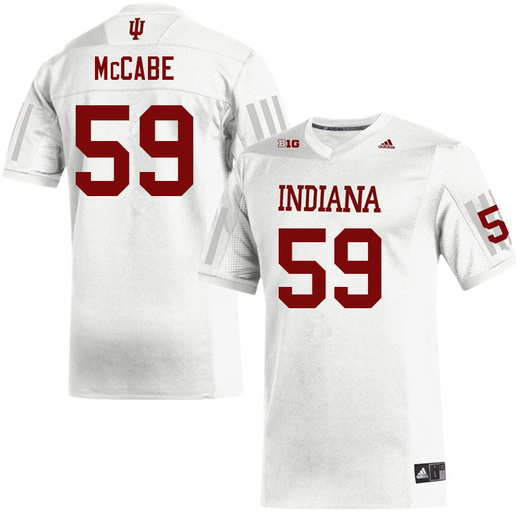 Men #59 Gavin McCabe Layne Indiana Hoosiers College Football Jerseys Sale-White